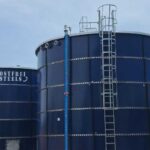 Industrial GFS liner tank by Rostfrei Steels Pvt. Ltd. used for efficient water storage in wastewater and rainwater harvesting applications.